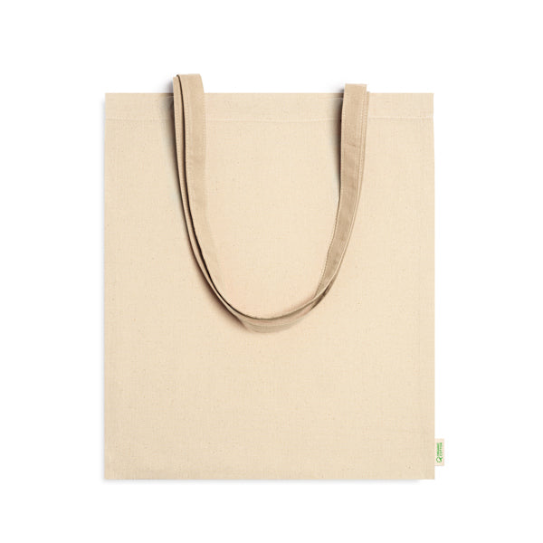 Berna - Bolsa 100% algodón orgánico de 120 g/m² con asas largas reforzadas de 70 cm - Crudo