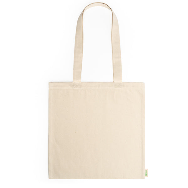 Greta - Bolsa 100% algodón orgánico de 300 g/m² con prácticas asas largas de 70cm - Crudo