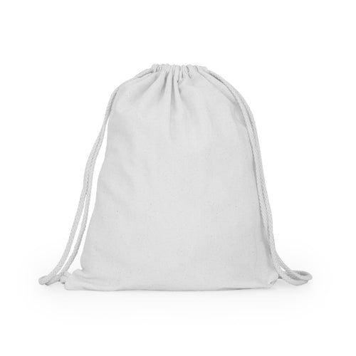 Adare - Mochila 100% de algodón de 105 g/m² con cordones a juego - Blanco