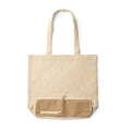 Raku - Bolsa plegable 100% algodón de 110 g/m² con base de yute - Crudo