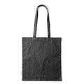 Bondy - Bolsa 100% algodón orgánico de 140 g/m² con asas reforzadas largas de 70 cm - Negro