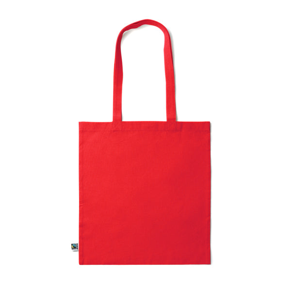 Kimex - Bolsa 100% algodón Fairtrade de 180 g/m² a color - Rojo