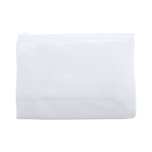 Caribu - Neceser de PVC transparente con cierre hermético - Blanco