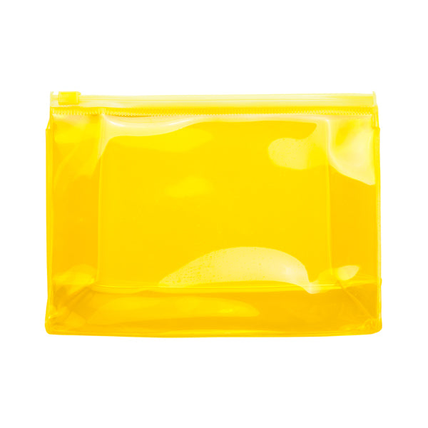 Caribu - Neceser de PVC transparente con cierre hermético - Amarillo