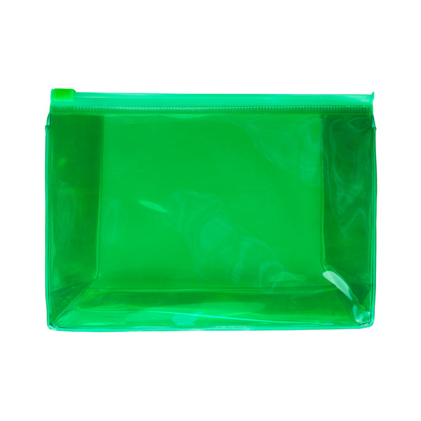 Caribu - Neceser de PVC transparente con cierre hermético - Verde Helecho