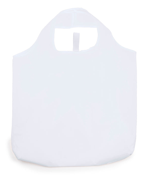 Toco - Bolsa de la compra plegable en suave poliéster 190T en acabado cosido - Blanco