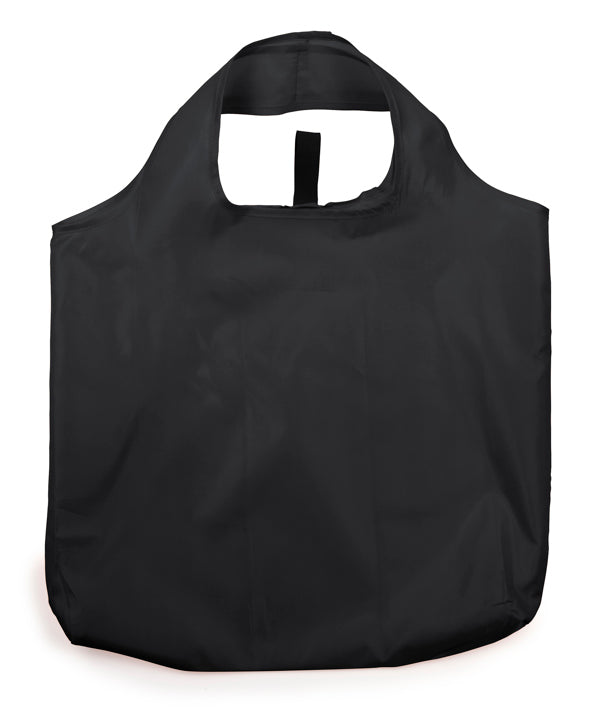 Toco - Bolsa de la compra plegable en suave poliéster 190T en acabado cosido - Negro