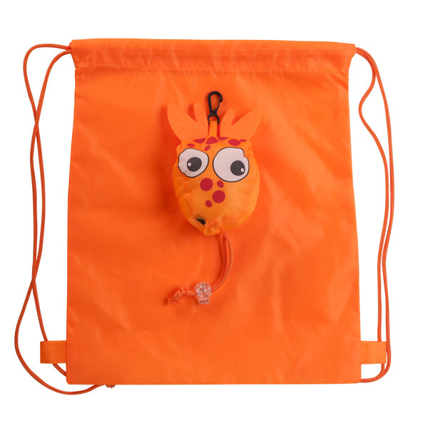 Elanio - Mochila plegable infantil realizada en suave poliéster 190T - Jirafa
