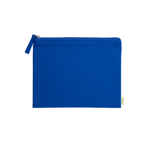 Delphis - Neceser 100% algodón orgánico de 180 g/m² con tirador a juego - Royal