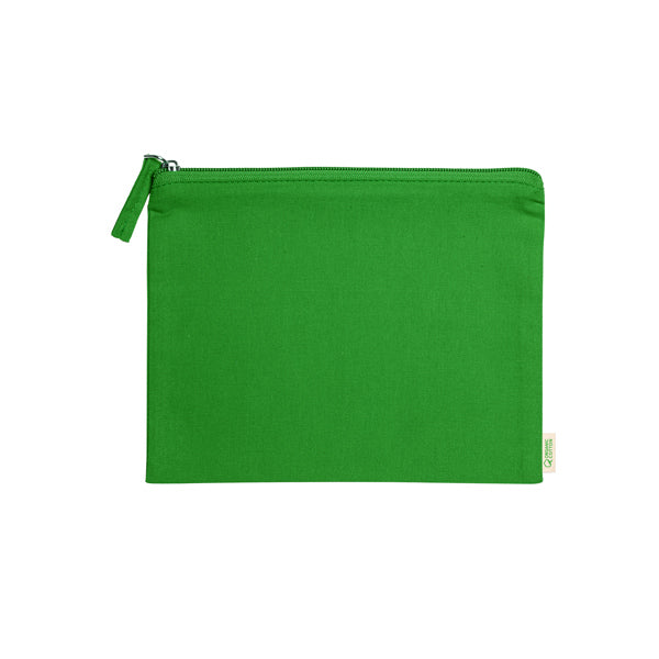 Delphis - Neceser 100% algodón orgánico de 180 g/m² con tirador a juego - Verde Helecho