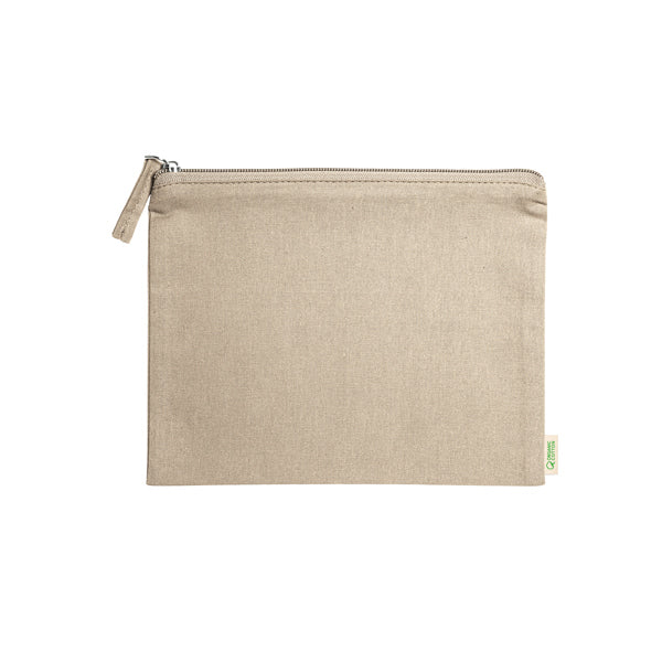 Delphis - Neceser 100% algodón orgánico de 180 g/m² con tirador a juego - Crudo