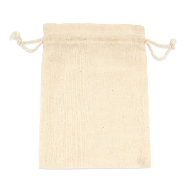 Ardea - Bolsa estilo saco de algodón 105 g/m² con cordones de auto-cierre - Crudo