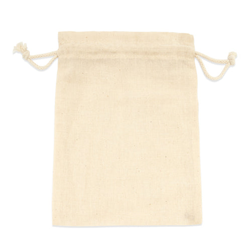 Ardea - Bolsa estilo saco de algodón 105 g/m² con cordones de auto-cierre - Crudo