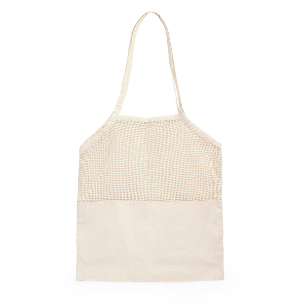Leaf - Bolsa para fruta 100% algodón en color natural con asas de 60 cm - Crudo