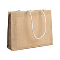 Sterna - Bolsa de playa rectangular de yute con asas de algodón de 70 cm - Crudo