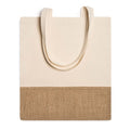 Wave - Bolsa de la compra de algodón de 120 g/m² y yute - Crudo