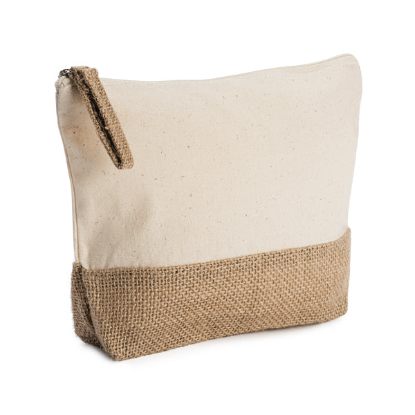 Sierra - Neceser línea eco de algodón de 180 g/m² y yute en color natural - Crudo