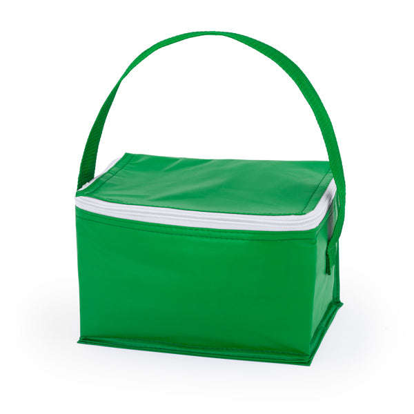 Tibu - Nevera con interior isotérmico de aluminio para 6 latas - Verde Helecho