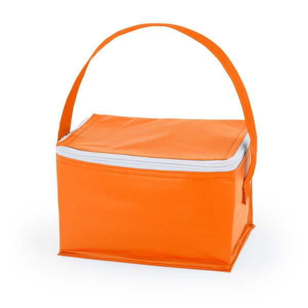 Tibu - Nevera con interior isotérmico de aluminio para 6 latas - Naranja