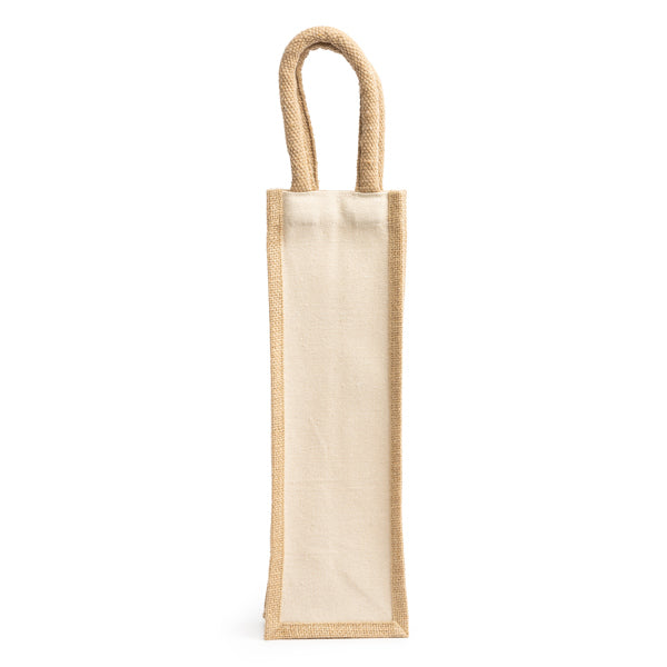 Belona - Bolsa de yute laminado y algodón - Crudo
