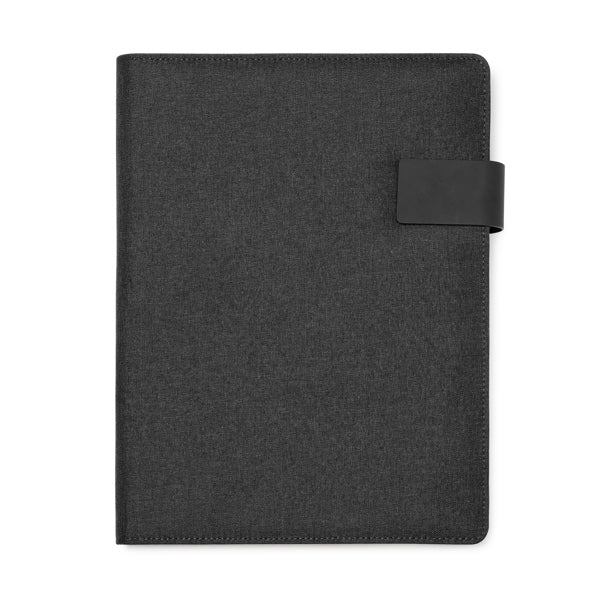Samar - Carpeta A4 multiusos de RPET 600D vigoré con cierre magnético - Negro