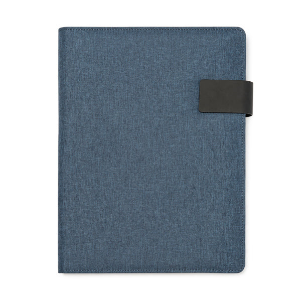 Samar - Carpeta A4 multiusos de RPET 600D vigoré con cierre magnético - Denim Vigore