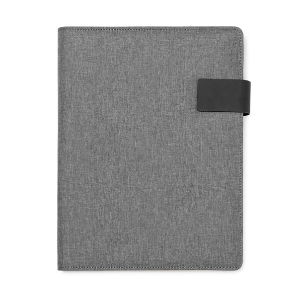 Samar - Carpeta A4 multiusos de RPET 600D vigoré con cierre magnético - Gris Vigore