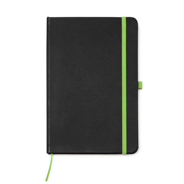 Piana - Bloc de notas A5 con tapa rígida de PU negro - Verde Helecho