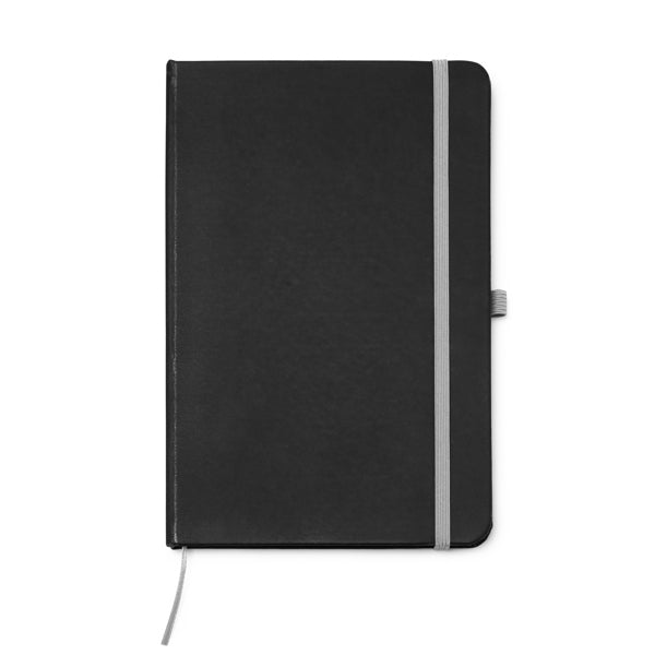 Piana - Bloc de notas A5 con tapa rígida de PU negro - Gris
