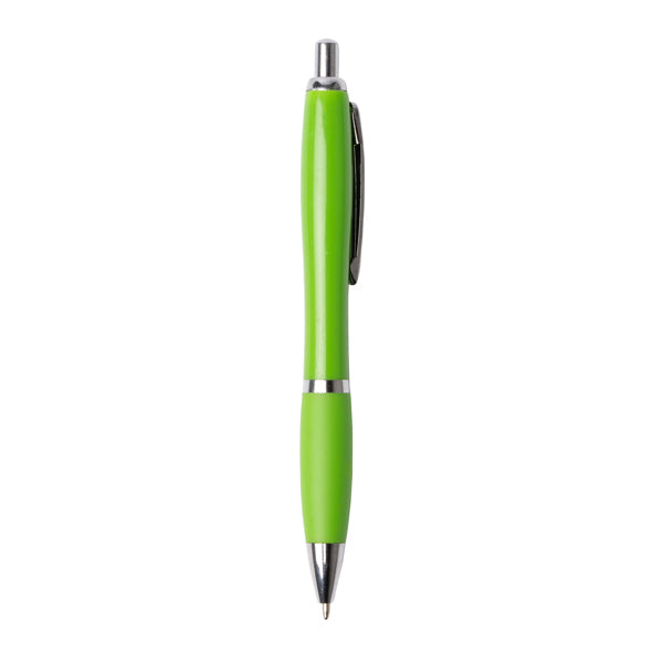 Merlin - Bolígrafo de ABS con pulsador y suave agarre - Verde Oasis