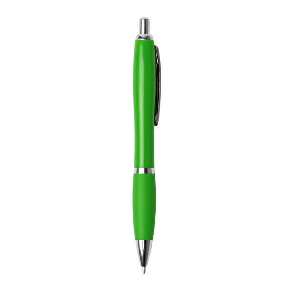 Merlin - Bolígrafo de ABS con pulsador y suave agarre - Verde Helecho