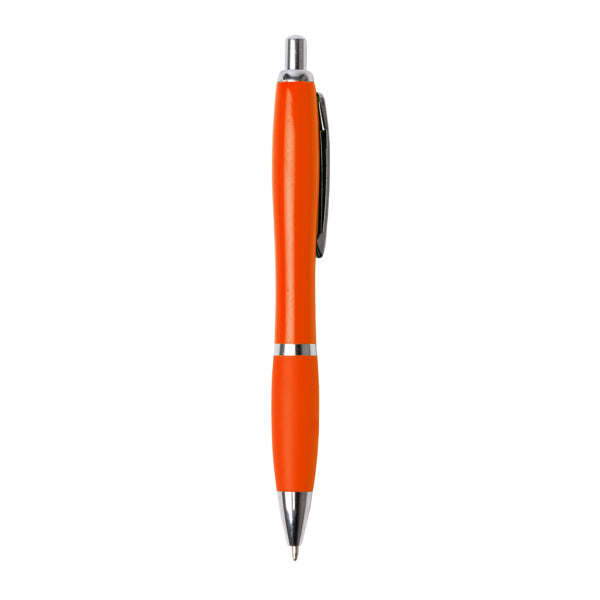 Merlin - Bolígrafo de ABS con pulsador y suave agarre - Naranja