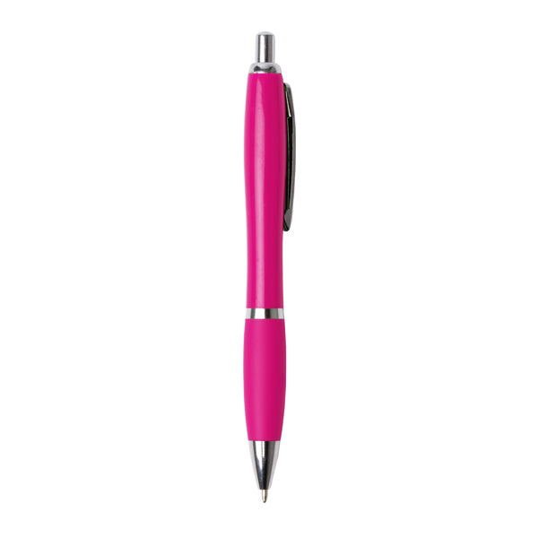 Merlin - Bolígrafo de ABS con pulsador y suave agarre - Fucsia