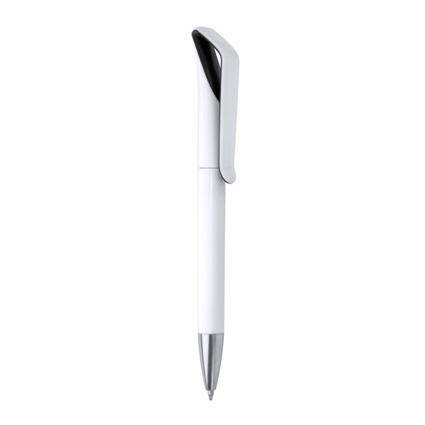 Irati - Bolígrafo giratorio de ABS en acabado brillo bicolor - Negro/Blanco