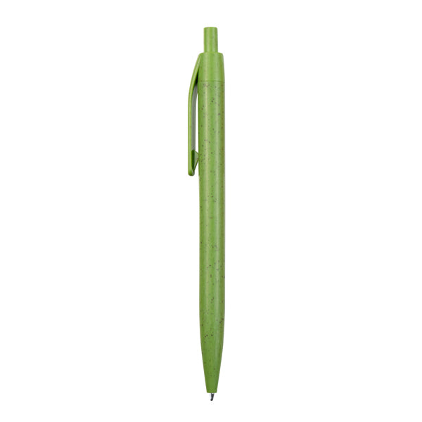 Kamut - Bolígrafo con pulsador realizado en fibra de trigo y ABS - Verde Oasis