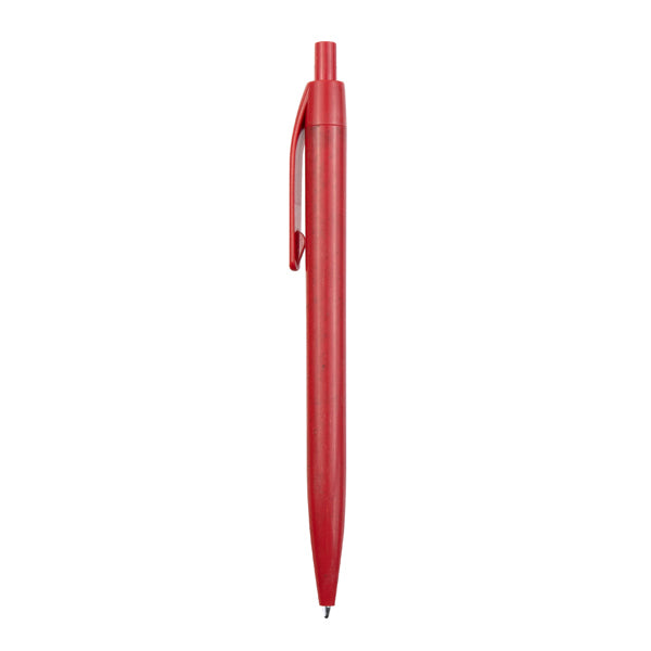Kamut - Bolígrafo con pulsador realizado en fibra de trigo y ABS - Rojo