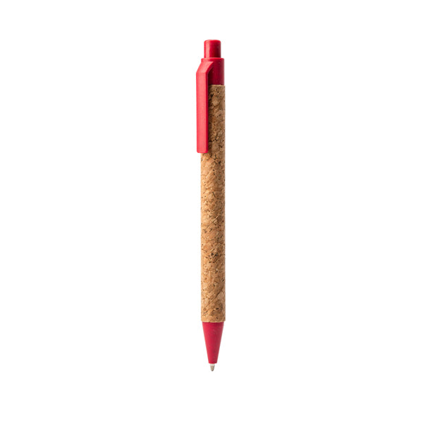 Comper - Bolígrafo línea nature con cuerpo de corcho - Rojo