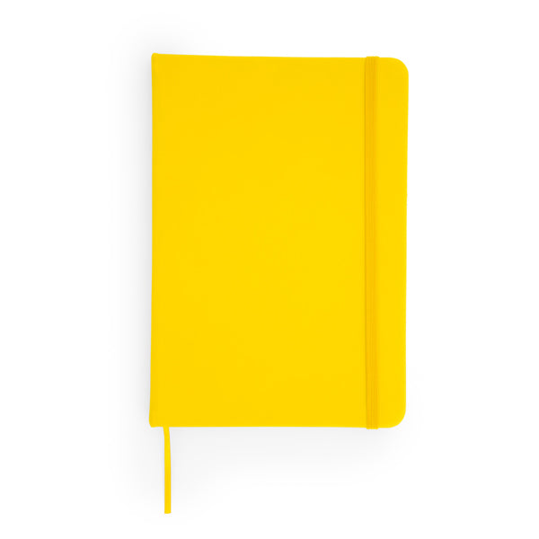Coral - Bloc de notas A6 con tapa rígida de polipiel - Amarillo
