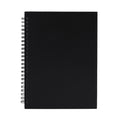 Valle - Libreta con espiral y hojas de papel rayadas microperforadas - Negro