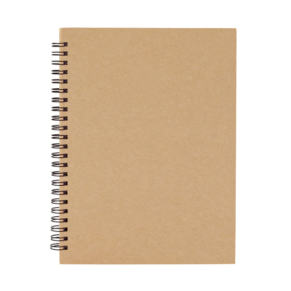 Valle - Libreta con espiral y hojas de papel rayadas microperforadas - Crudo