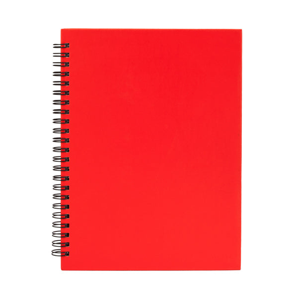Valle - Libreta con espiral y hojas de papel rayadas microperforadas - Rojo