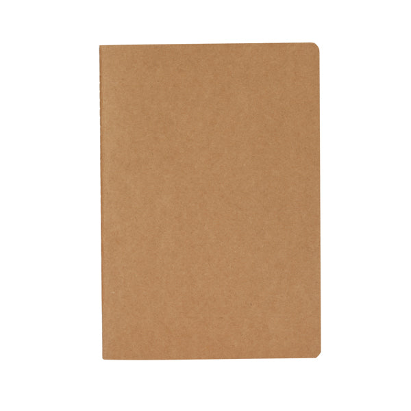 Danica - Libreta A5 con tapas elaboradas en cartón reciclado y 60 hojas de rayas - Crudo