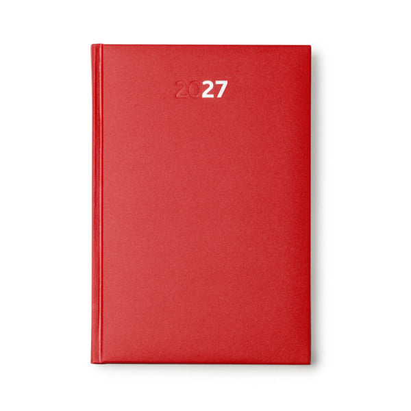 Horus - Agenda tamaño A5 con cubierta acolchada grabada en relieve - Rojo