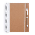 Alani - Libreta con espiral y tapa rígida de cartón reciclado - Blanco