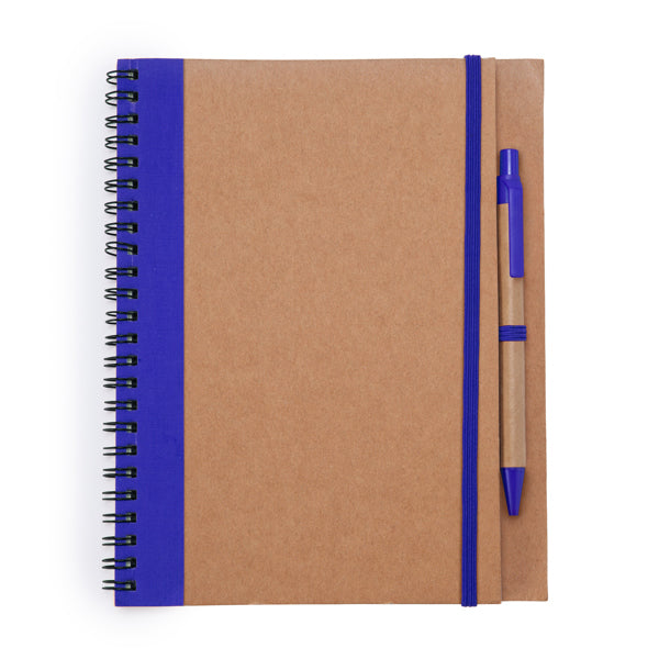 Alani - Libreta con espiral y tapa rígida de cartón reciclado - Royal