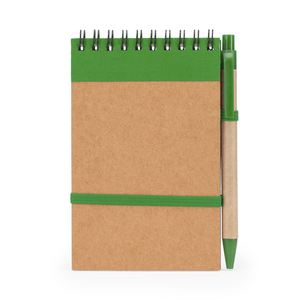 Lien - Libreta con espiral y tapa rígida de cartón reciclado - Verde Helecho