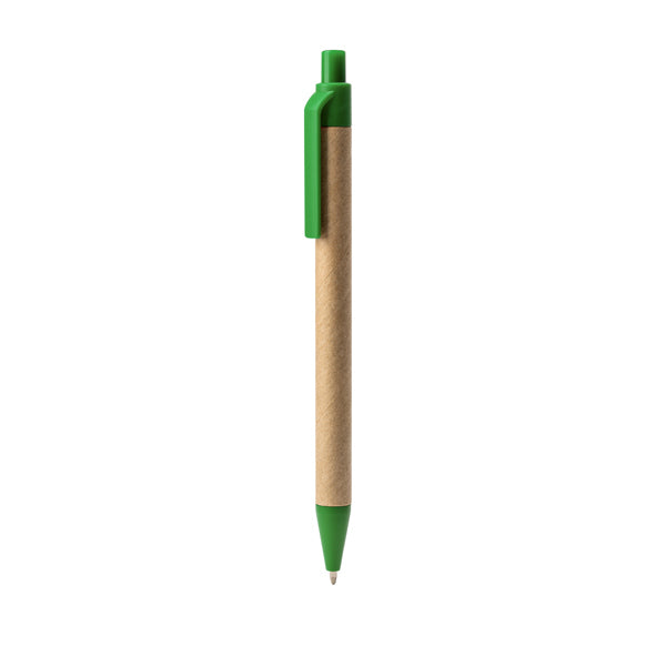 Alder - Bolígrafo con cuerpo de cartón reciclado y PLA - Verde Helecho