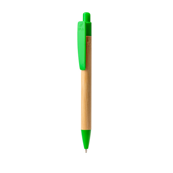 Gildon - Bolígrafo con cuerpo de bambú y PLA - Verde Helecho
