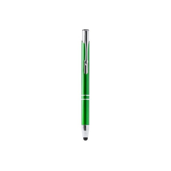 Kruger - Bolígrafo con cuerpo de aluminio y pulsador en acabado cromado - Verde Helecho