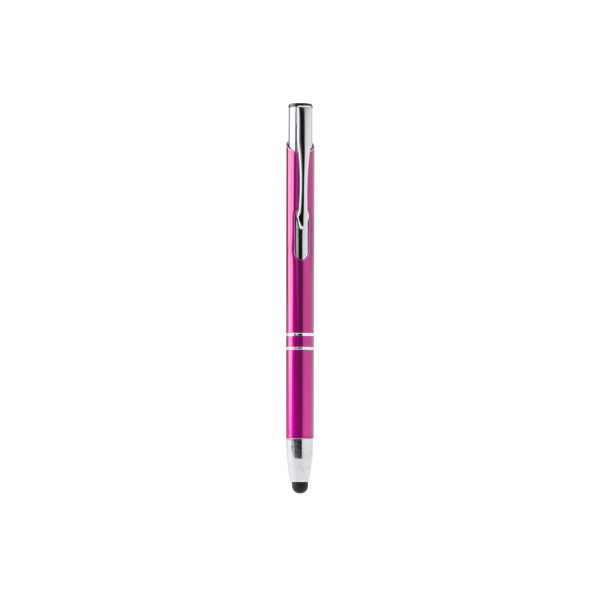 Kruger - Bolígrafo con cuerpo de aluminio y pulsador en acabado cromado - Fucsia
